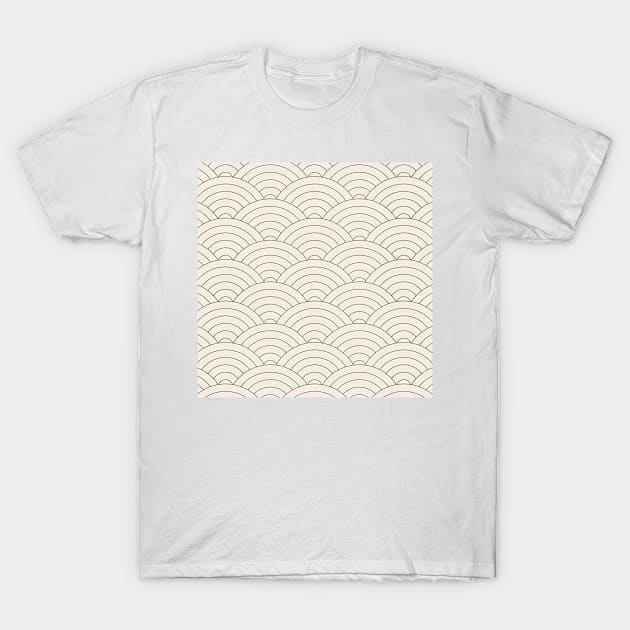 Waves (Cream) T-Shirt by summer-sun-art